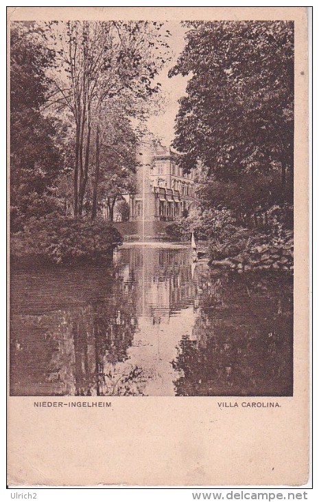 AK Nieder-Ingelheim - Villa Carolina - Bahnpost - 1914 (21029) - Ingelheim