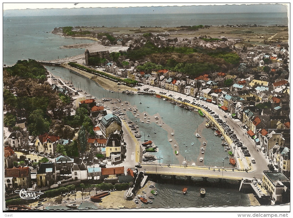 44  LE  POULIGUEN  VUE  AERIENNE  LE  PORT  ET  LA  PLAGE - Le Pouliguen