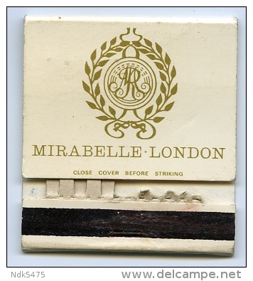 LONDON : MIRABELLE CLUB - MATCHBOOK - CURZON STREET, MAYFAIR - Boites D'allumettes