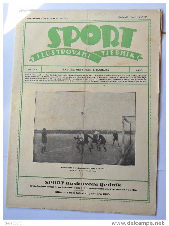 SPORT ILUSTROVANI TJEDNIK 1923 ZAGREB, FOOTBALL, SKI, MOUNTAINEERING ATLETICS, SPORTS NEWS FROM THE KINGDOM SHS - Livres