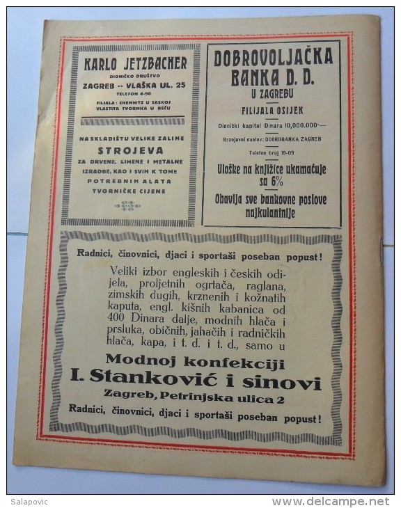 SPORT ILUSTROVANI TJEDNIK 1923 ZAGREB, FOOTBALL, SKI, MOUNTAINEERING,  SPORTS NEWS FROM THE KINGDOM SHS - Livres