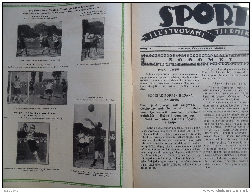 SPORT ILUSTROVANI TJEDNIK 1923 ZAGREB, FOOTBALL, SKI, MOUNTAINEERING,  SPORTS NEWS FROM THE KINGDOM SHS - Bücher