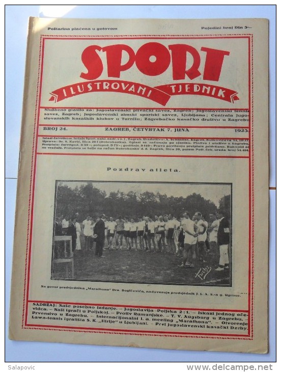 SPORT ILUSTROVANI TJEDNIK 1923 ZAGREB, FOOTBALL SKI, MOUNTAINEERING,  SPORTS NEWS FROM THE KINGDOM SHS - Books