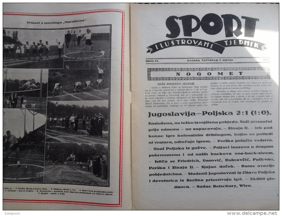 SPORT ILUSTROVANI TJEDNIK 1923 ZAGREB, FOOTBALL SKI, MOUNTAINEERING,  SPORTS NEWS FROM THE KINGDOM SHS - Books