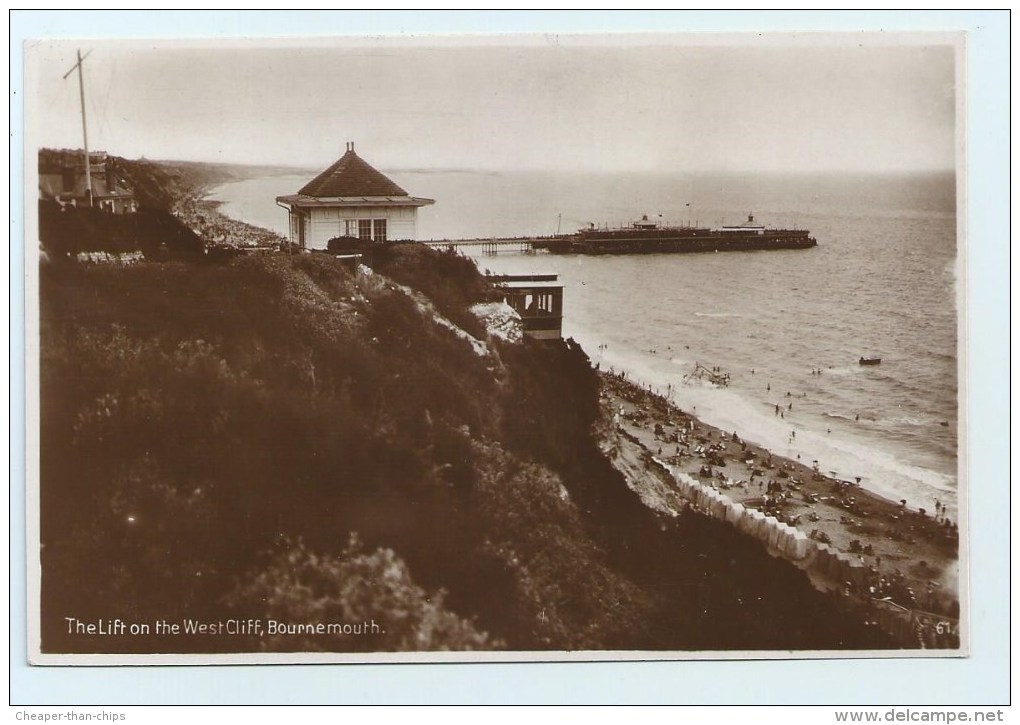 Bournemouth - The Lift On West Cliff - Bournemouth (until 1972)