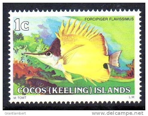 Cocos Islands 1979 Fishes 1c Forceps Fish MNH   SG 34 - Kokosinseln (Keeling Islands)