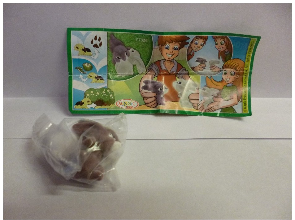 Kinder Surprise  FT 024 Natoons - Duo Lapin (blanc - Brun) + Bpz - Steckfiguren