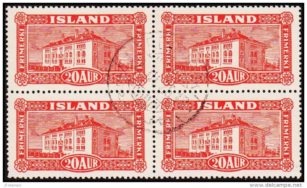 1925. Views And Buildings. 20 Aur Red 4-Block. (Michel: 116) - JF191589 - Neufs