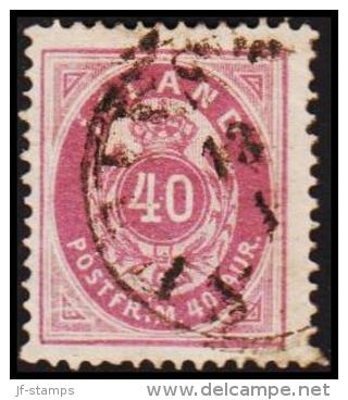 1882. Aur-Issue. 40 Aur Violet-lilac. Perf. 14x13½ (Michel: 15A) - JF191459 - Neufs