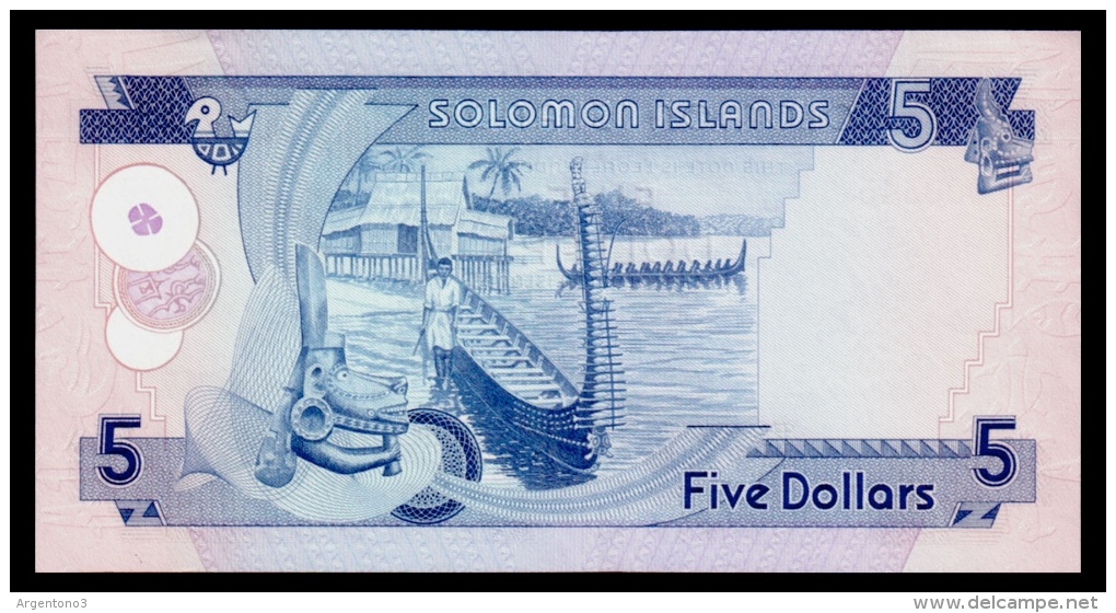 Solomon Islands 5 Dollars 1977 A/1 Low Number UNC - Solomon Islands