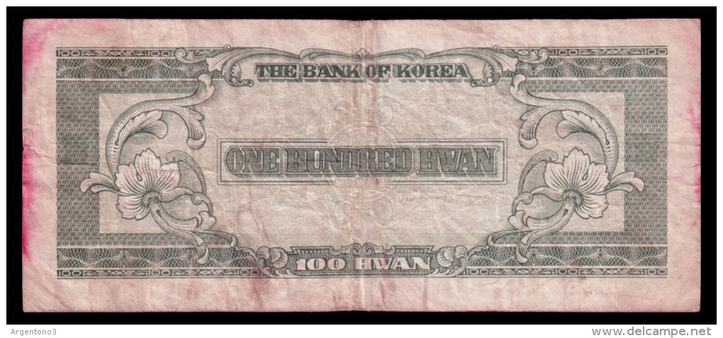 South Korea 100 Hwan 1957 F- - Korea (Süd-)