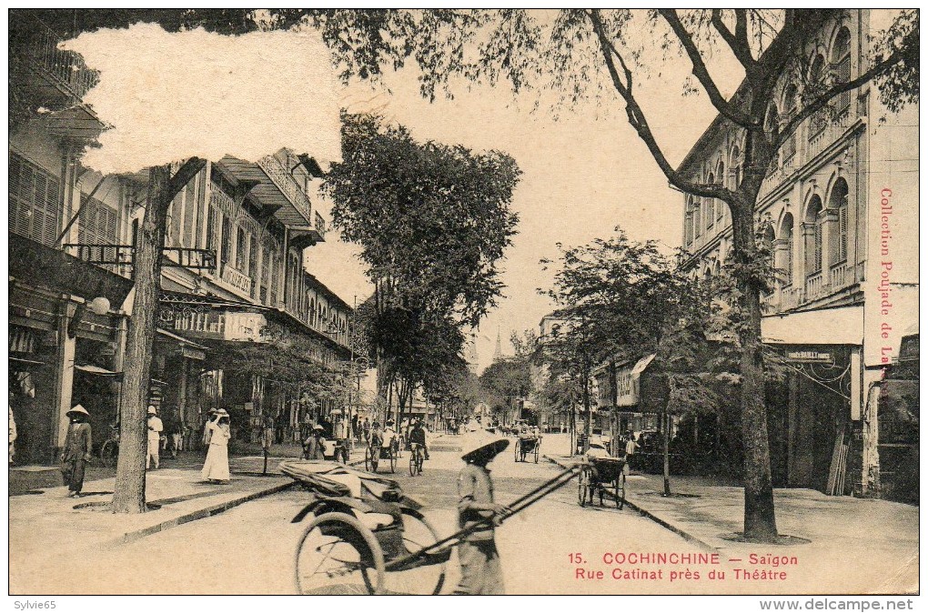 SAÏGON - Cochinchine : Rue Catinat Près Du Thèatre. - Vietnam