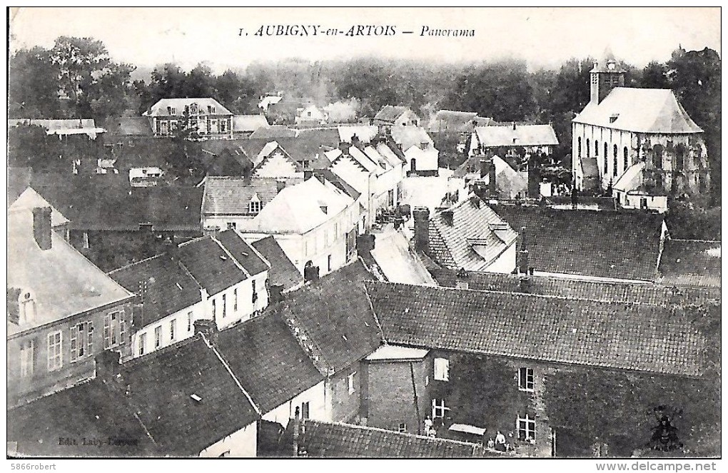 CARTE POSTALE ORIGINALE ANCIENNE : AUBIGNY EN ARTOIS  PANORAMA  PAS DE CALAIS (62) - Aubigny En Artois