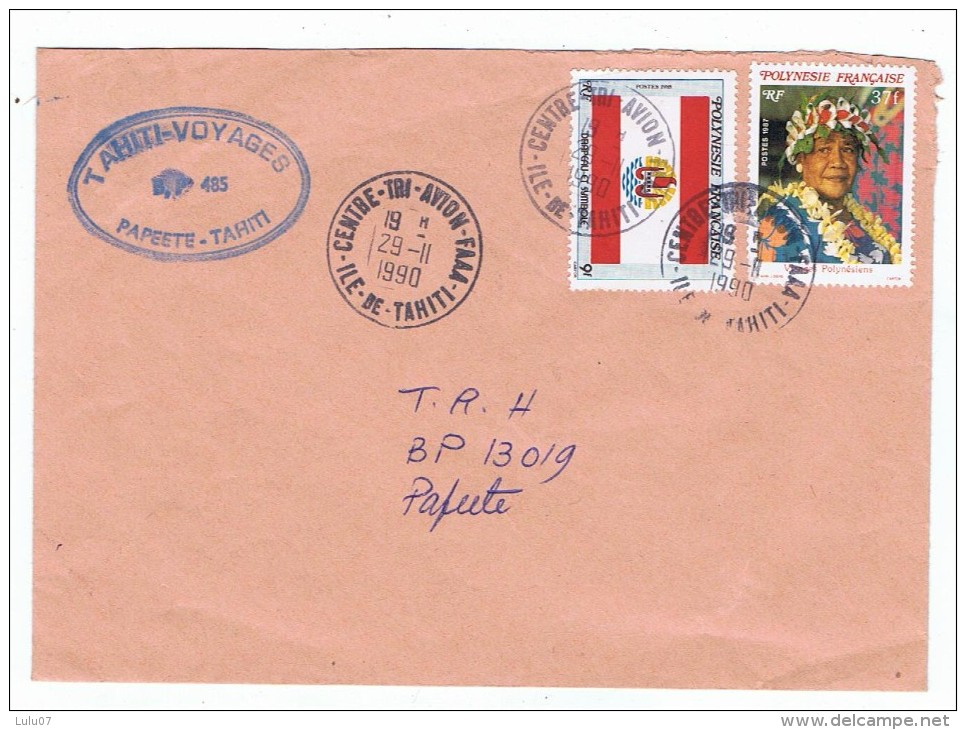 Lot 2 Enveloppes    TAHITI - Lettres & Documents