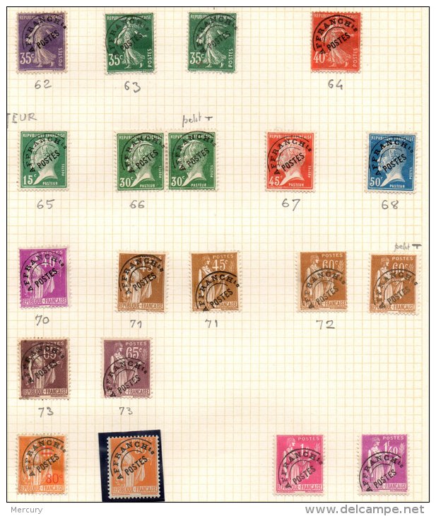 FRANCE - Bonne collection de fin de catalogue surtout oblitérée - 25 scans