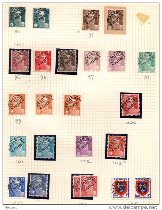 FRANCE - Bonne collection de fin de catalogue surtout oblitérée - 25 scans