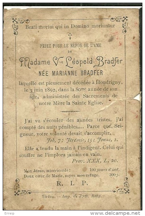 Marianne Bradfer Veuve De Léopold Bradfer Houdriny 1812 1892 - Meix-devant-Virton