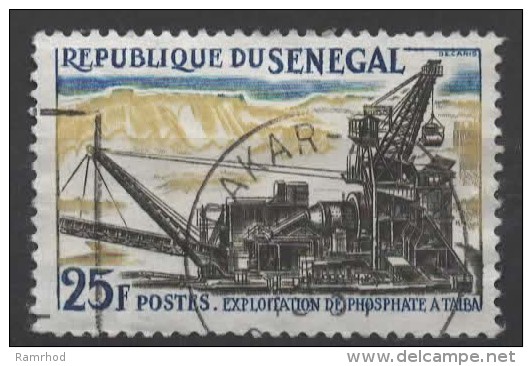 SENEGAL 1964 Senegal Industries - 25f Working Phosphate At Taiba FU - Senegal (1960-...)