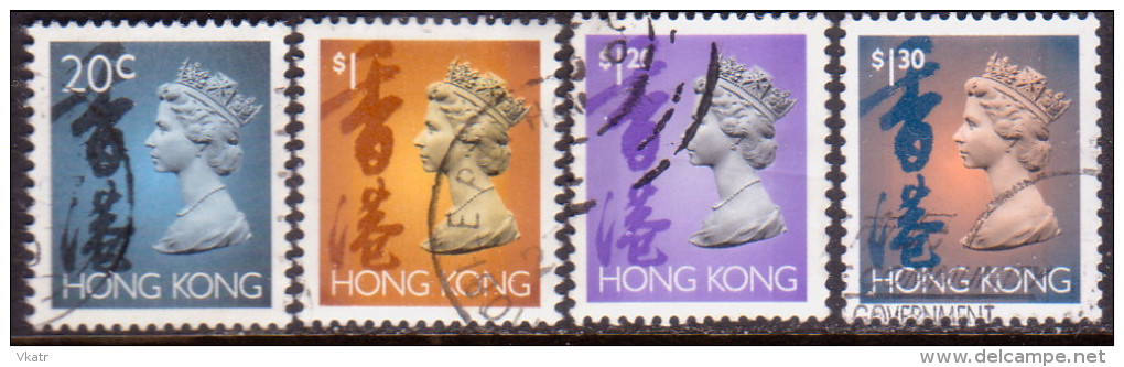 HONG KONG 1996 SG #702bp//709bp Used Selection All With Two Phosphor Bands - Used Stamps