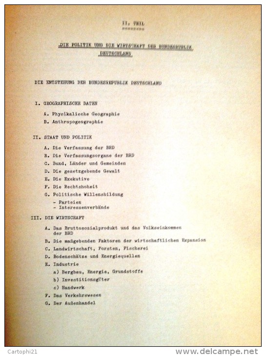 RARE Manuel REPUBLIQUE FEDERALE D´ ALLEMAGNE ET LA BUNDESWEHR Ministère des Armées Septembre 1973 INSTRUCTION ARMEE