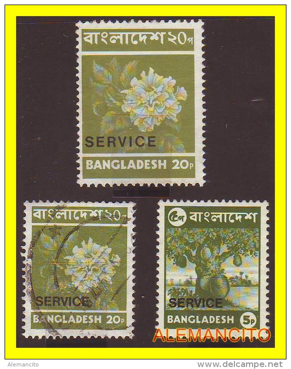 BANGLADES  3 SELLOS   AÑO 1976 -TIMBRES DE SERVICE - Bangladesch