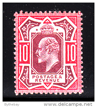 Great Britain MH Scott #137 10p Edward VII, Carmine & Dull Purple - Nuevos