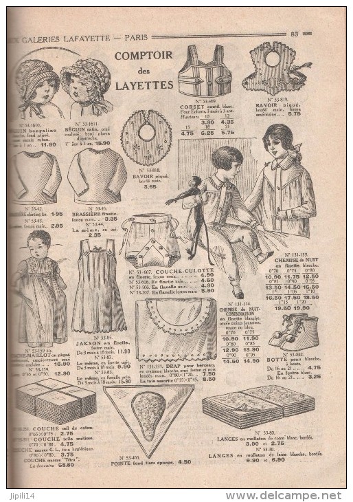 CATALOGUE GENERAL HIVER 1922-1923 GALERIES LAFAYETTE COMPLET 160 Pages - Moda