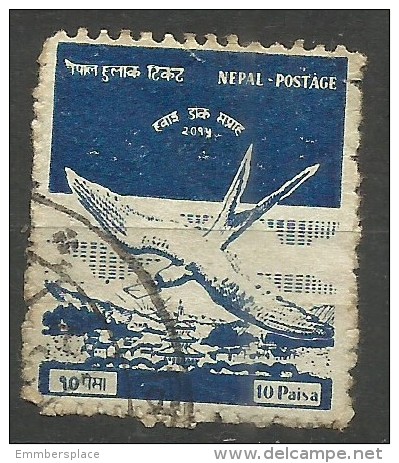 Nepal - 1958 New Airmail Service 10p Used   Sc C1 - Nepal