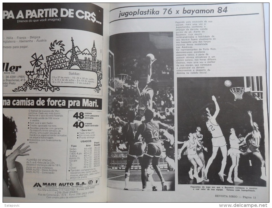 BASKETBALL ,FIBA Intercontinental Cup William Jones 1973, Ignis Varès, Jugoplastika, Sírio,  Vaqueros De Bayamón,Lexing - Livres