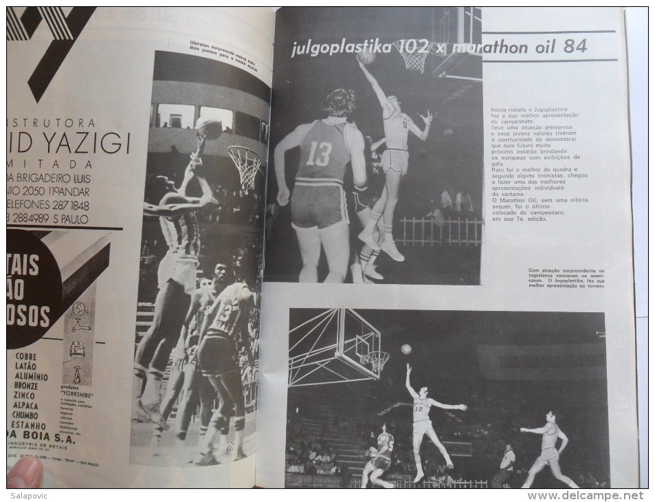 BASKETBALL ,FIBA Intercontinental Cup William Jones 1973, Ignis Varès, Jugoplastika, Sírio,  Vaqueros De Bayamón,Lexing - Books