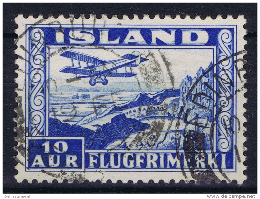 ICELAND: Mi Nr 175 R Used 1934  Cancel  Scotland UK   EDENBURUGH - Airmail