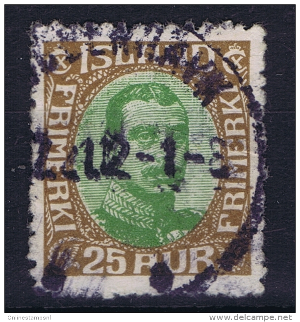 ICELAND: Mi Nr 92 Used 1920  Cancel  Denmark Kopenhagen Copenhagen - Gebraucht