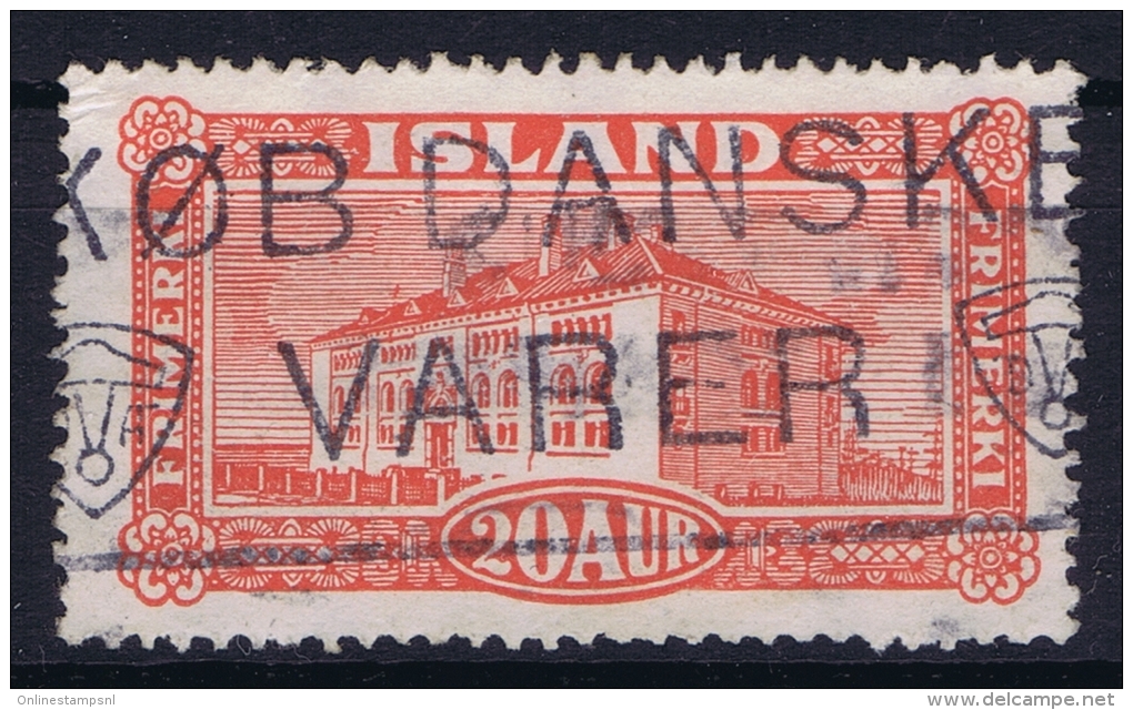 ICELAND: Mi Nr 116  Used   1925 Cancel  Denmark - Usati