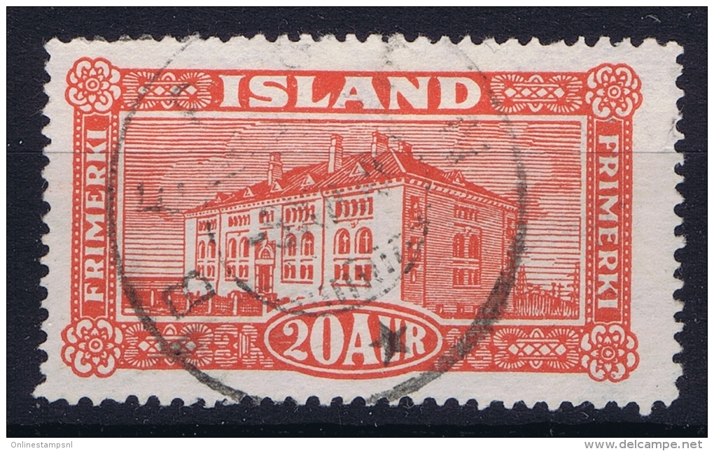 ICELAND: Mi Nr 116  Used   1925 Cancel  Norway Bergen - Oblitérés