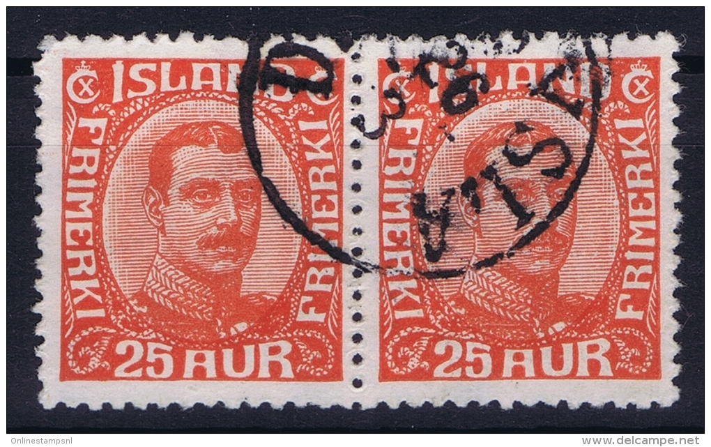 ICELAND: Mi Nr 102  Used  1921  Pair - Gebraucht