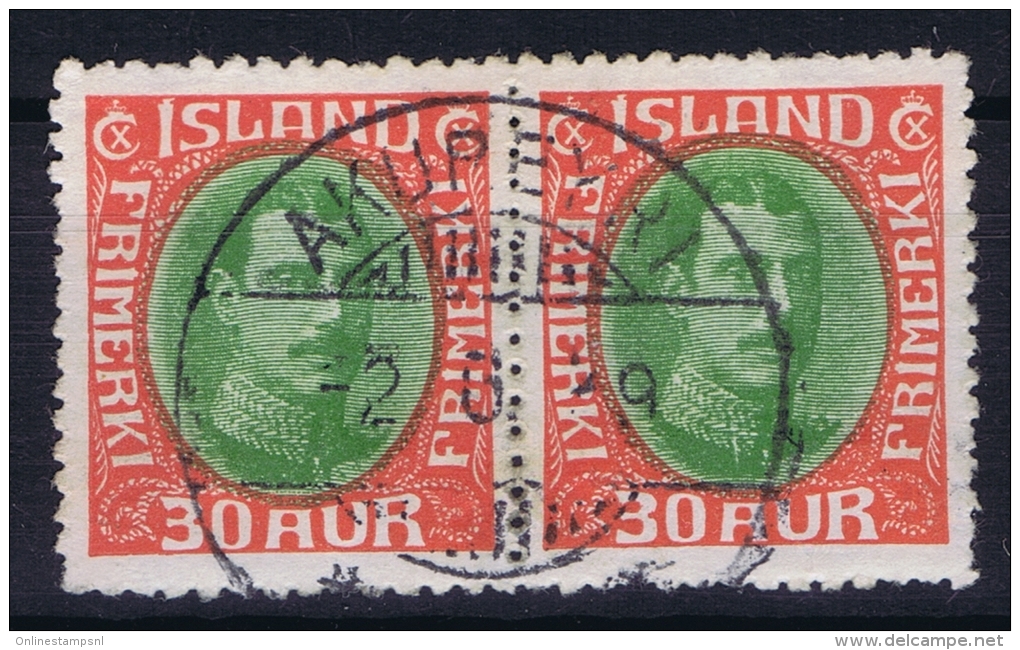 ICELAND: Mi Nr 163  Used  1931  Pair - Gebruikt