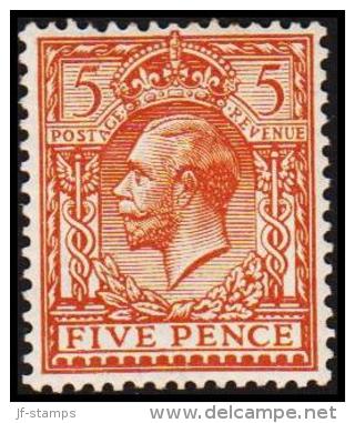 1924 - 1928. Georg V. FIVE PENCE.  (Michel: 161) - JF191716 - Unused Stamps