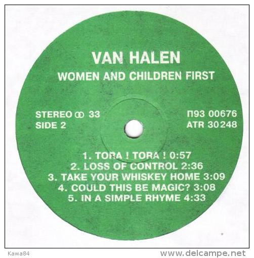 LP 33 RPM (12")  Van Halen  "  Women And Children First  "  Russie - Hard Rock & Metal