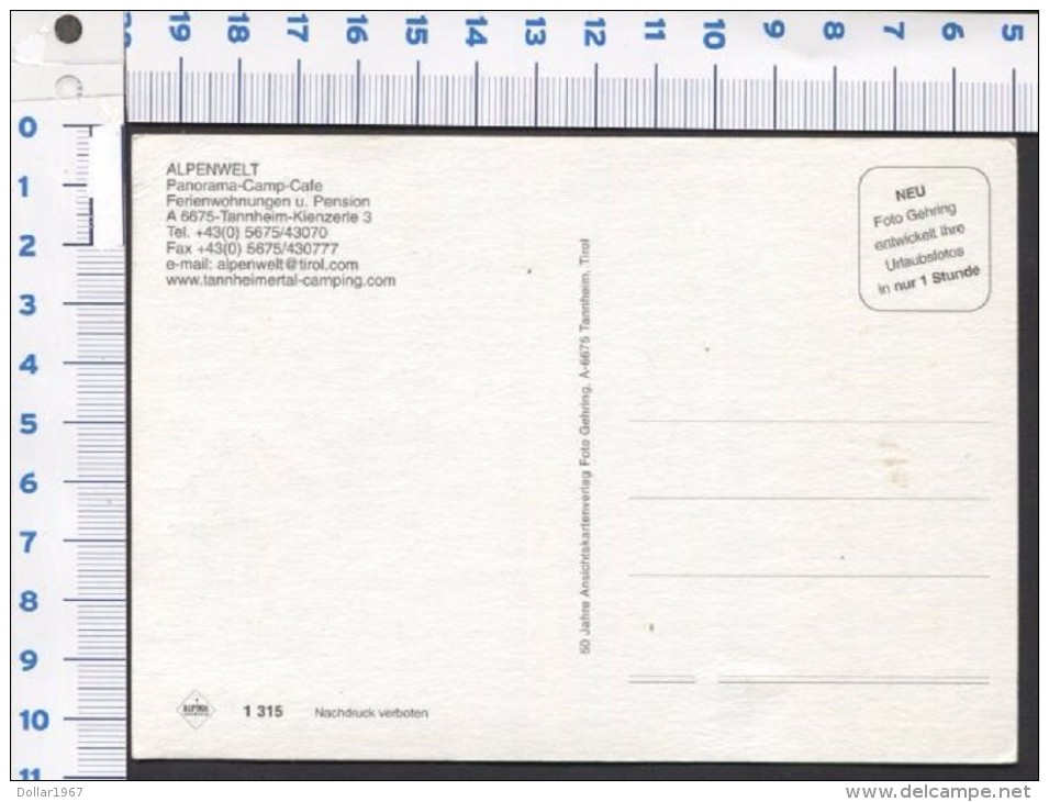 Alpenwelt-Tannheim, Panorama  Kienzele 3   ( Scans  For Condition. ( Originalscan ! - Tannheim