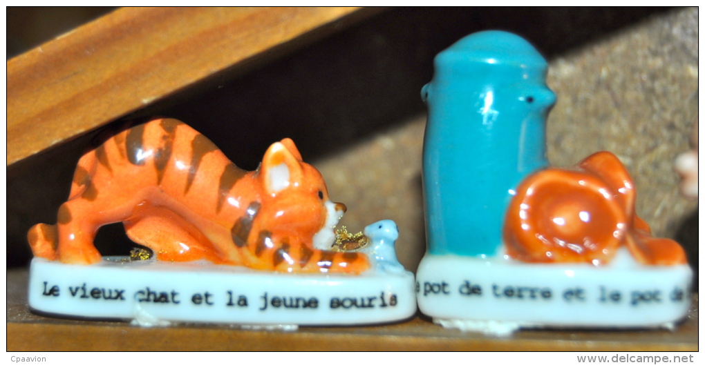 Feves Fables, Le Vieux Chat Et La Souris, Le Pot De Terre Et Le Pot De Fer - Other & Unclassified