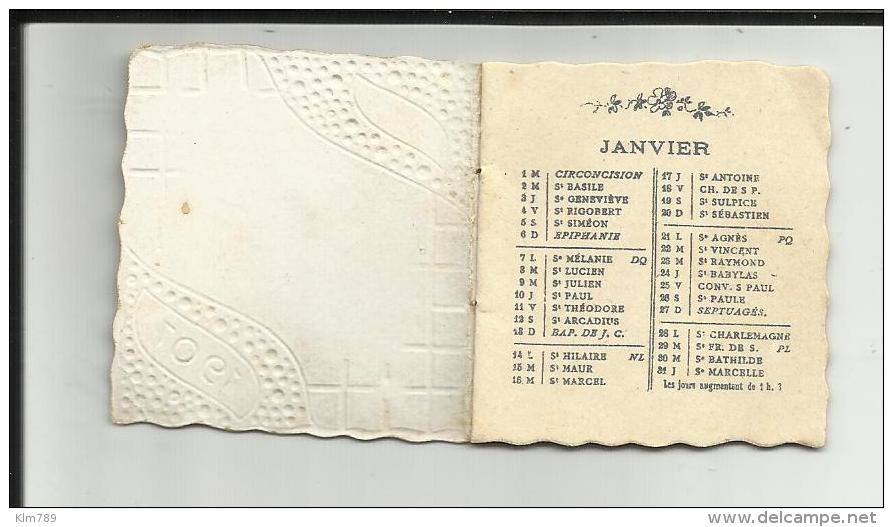 Mini-calendrier - 1907 -Doré-Gaufré -Publicité 54 - Meurthe Et Moselle-Bayon -Chocorée-2 Scanns- - Small : 1901-20