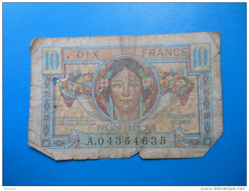 TERRITOIRES OCCUPES TRESOR FRANCAIS 10 Francs - 1947 Staatskasse Frankreich