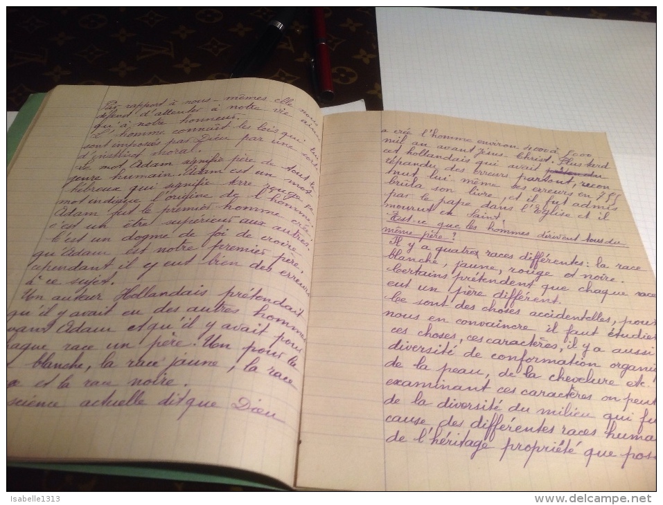 Cahier Institution Jeanne D Arc Remiremont Vosges écrit à L Intérieur Année 1916 1917 - Other & Unclassified