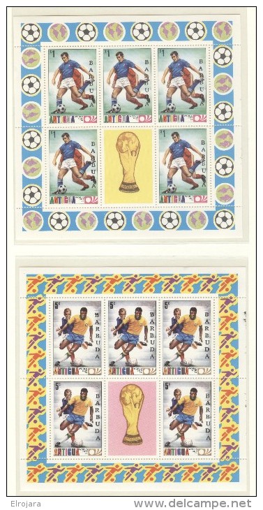 BARBUDA 4 Perforated Sheets Of 5 Mint Without Hinge - 1974 – West Germany