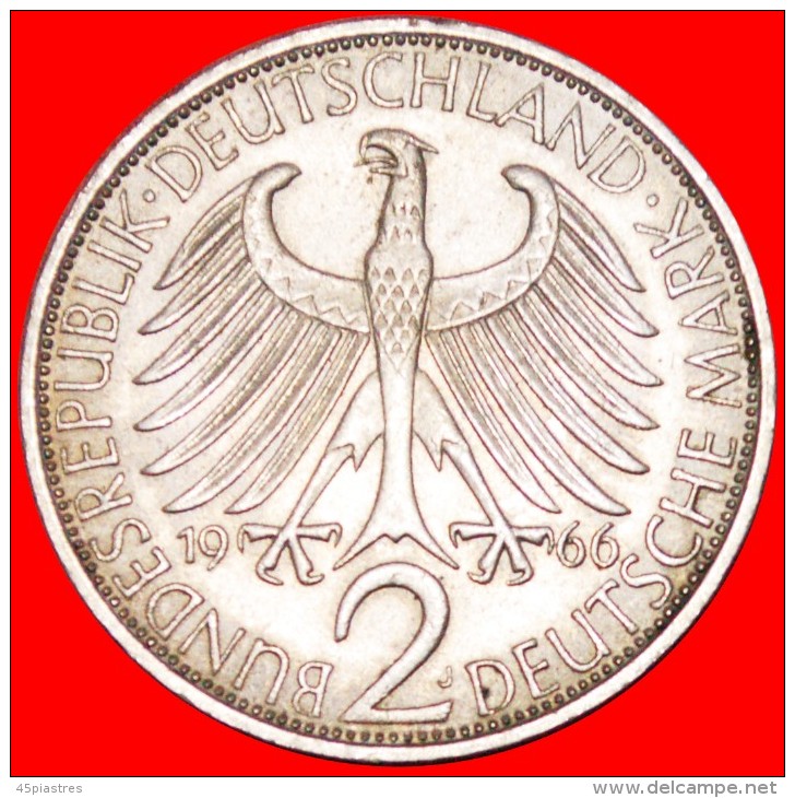 &#9733;NOBEL PRIZE MEMBER: GERMANY &#9733; 2 MARKS 1966J MAX PLANCK (1858 - 1947)! LOW START &#9733; NO RESERVE! - 2 Mark