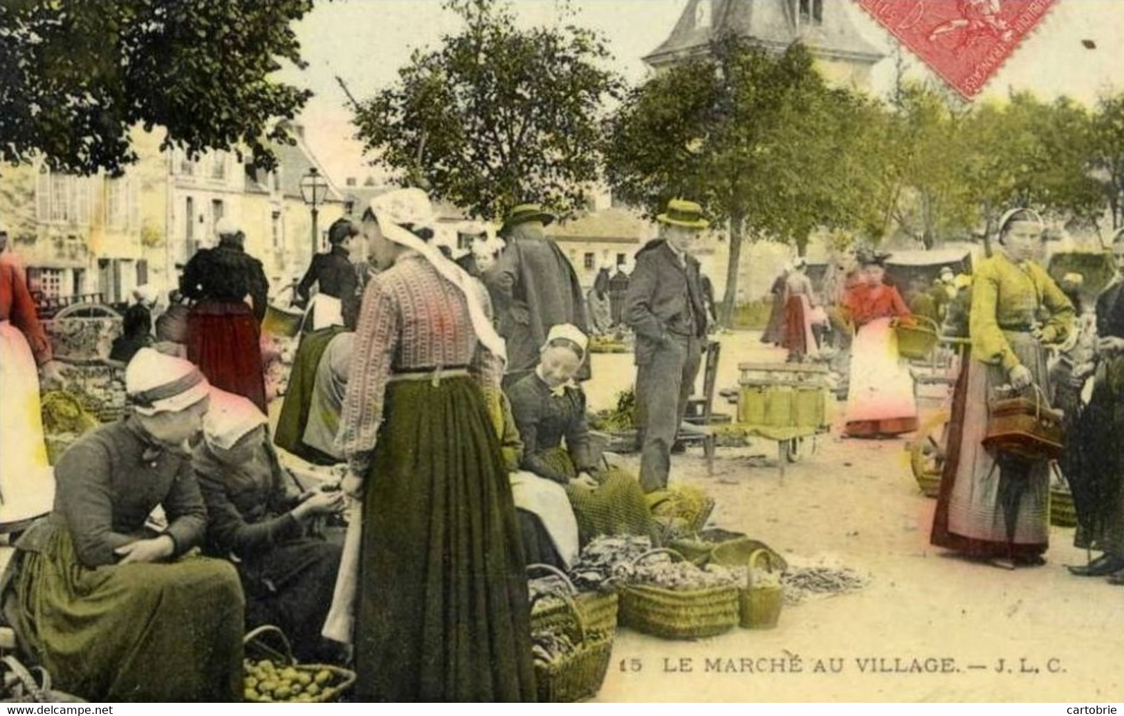 Dépt 44 - ANCENIS - Le Marché Au Village - J. L. C. - Carte Couleur Glacée Très Animée, Gros Plan Marchandes - Ancenis