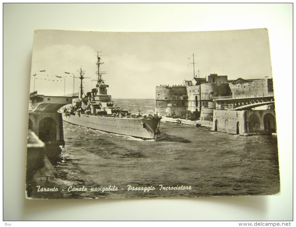 TARANTO   NAVE   SHIP   MARINA  MILITARE  WARSHIP  VIAGGIATA COME DA FOTO - Guerra
