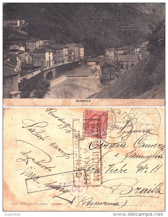 RUOSINA - CARTE POSTALE VOYAGÉE En 1915 / CENSURE MILITAIRE - OLD POSTCARD MAILED In 1915 / MILITARY CENSORSHIP (t-508) - Lucca