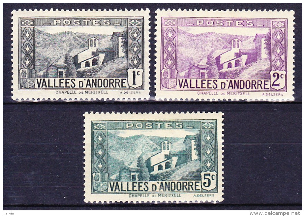 ANDORRE 1932-33 YT N° 24, 25 Et 27 * - Ungebraucht