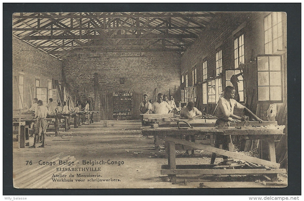 CPA - Entier Postal - Afrique - Congo Belge - ELISABETHVILLE - Atelier De Menuiserie  // - Belgisch-Congo